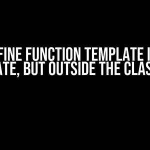 C++: Define Function Template in Class Template, but Outside the Class Body